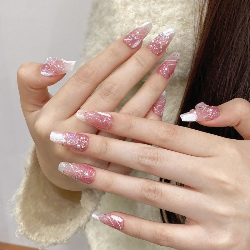 Floral Wearable Blooming Fake Nails for a Beautiful, Effortless Manicure