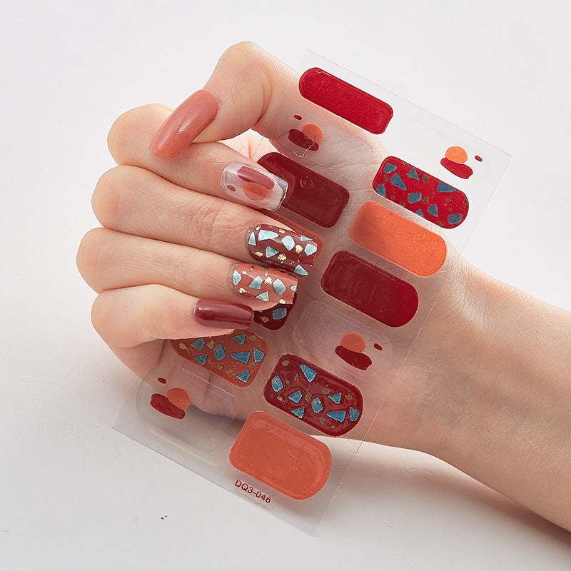 Bronzing Laser Nail Polish Film - Fashionable Nail Stickers for a Bold, Shiny Look