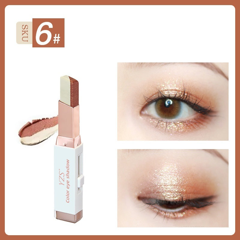 Dual-Color Eyeshadow Stick for Quick, Vibrant Eye Makeup