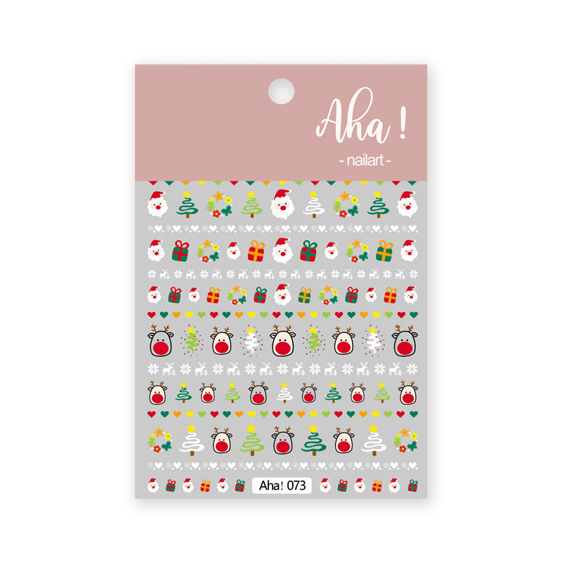 Santa Claus Cartoon Nail Art Stickers – Perfect for Adding Holiday Cheer to Your Nails