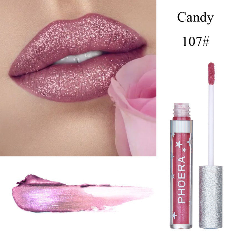 Moisturizing Candy Color Lip Gloss Waterproof Glitter Liquid Lipstick