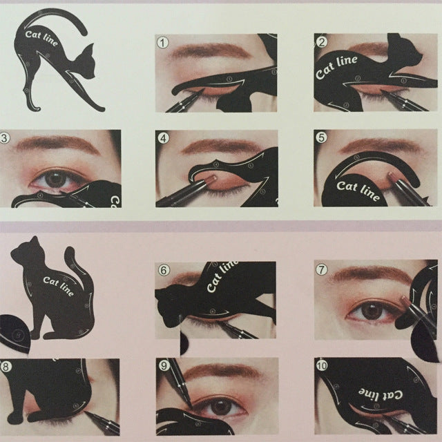 Cat Eye Card Tool for Perfect Eye Shadow and Eyeliner Application