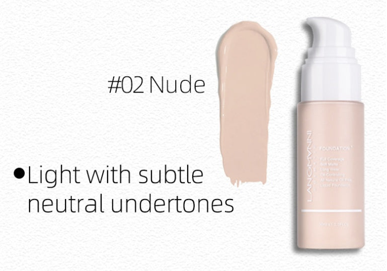 Matte Oil Control Liquid Foundation – Shine-Free, Full Coverage for Oily Skin with All-Day Wear