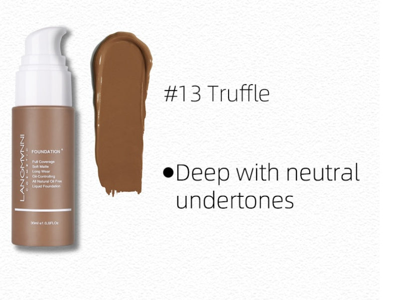 Matte Oil Control Liquid Foundation – Shine-Free, Full Coverage for Oily Skin with All-Day Wear