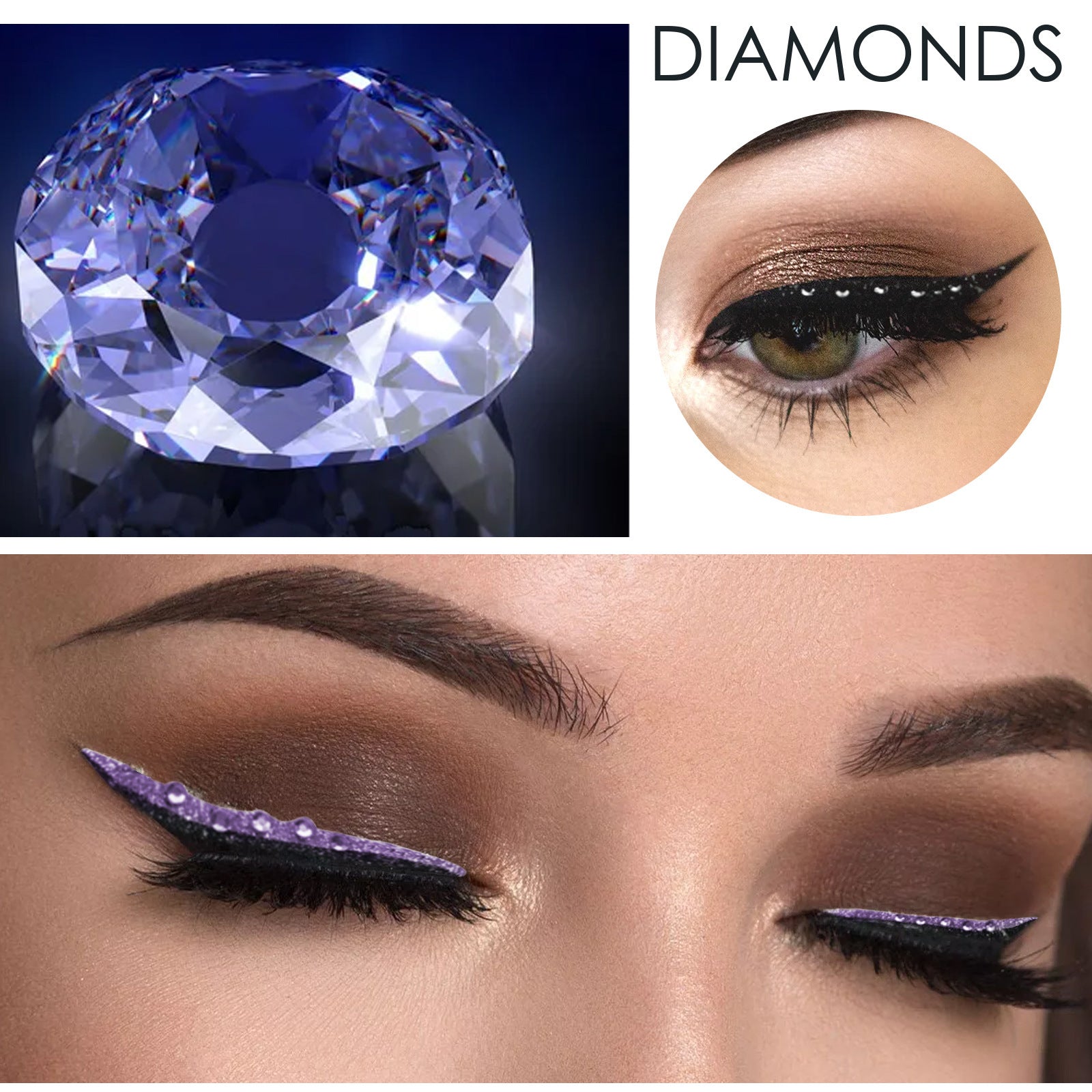 Diamond Eyeliner Sticker Waterproof – Long-Lasting, Glittery Eye Makeup