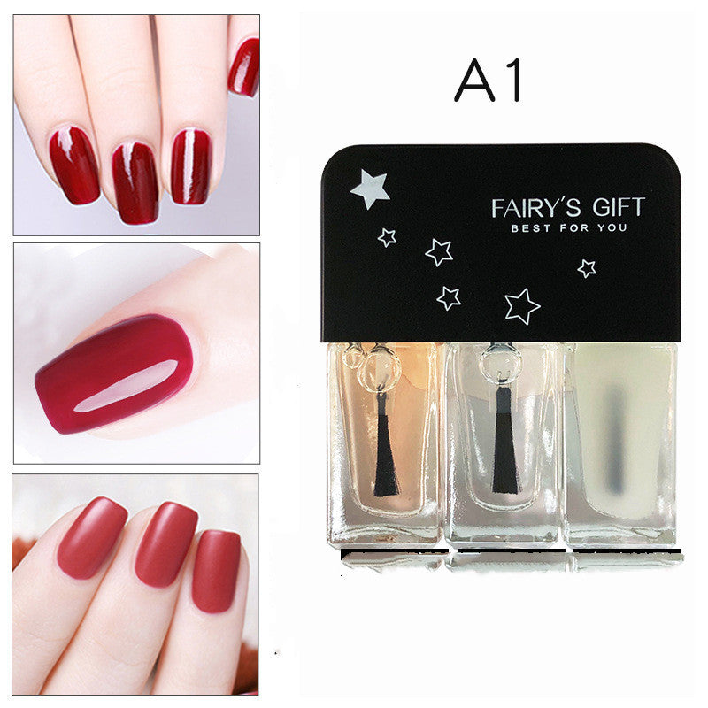 Three-Color Sequined Nail Polish Set for Sparkling Nails