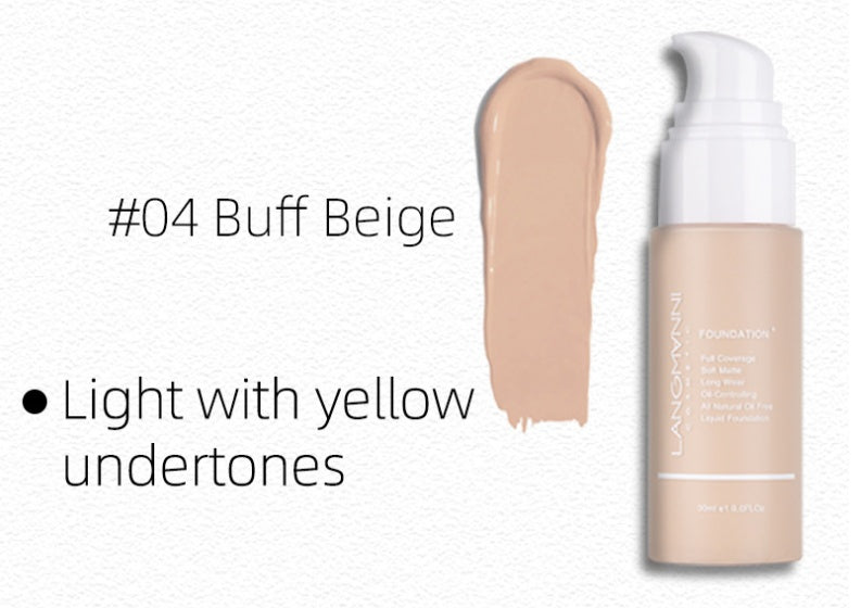 Matte Oil Control Liquid Foundation – Shine-Free, Full Coverage for Oily Skin with All-Day Wear