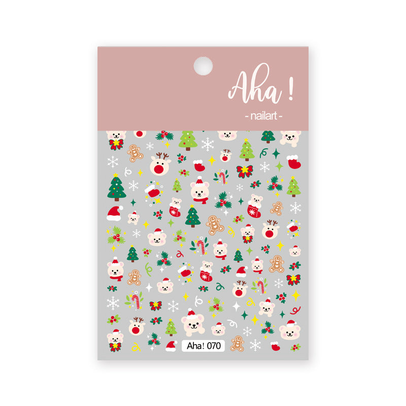 Santa Claus Cartoon Nail Art Stickers – Perfect for Adding Holiday Cheer to Your Nails