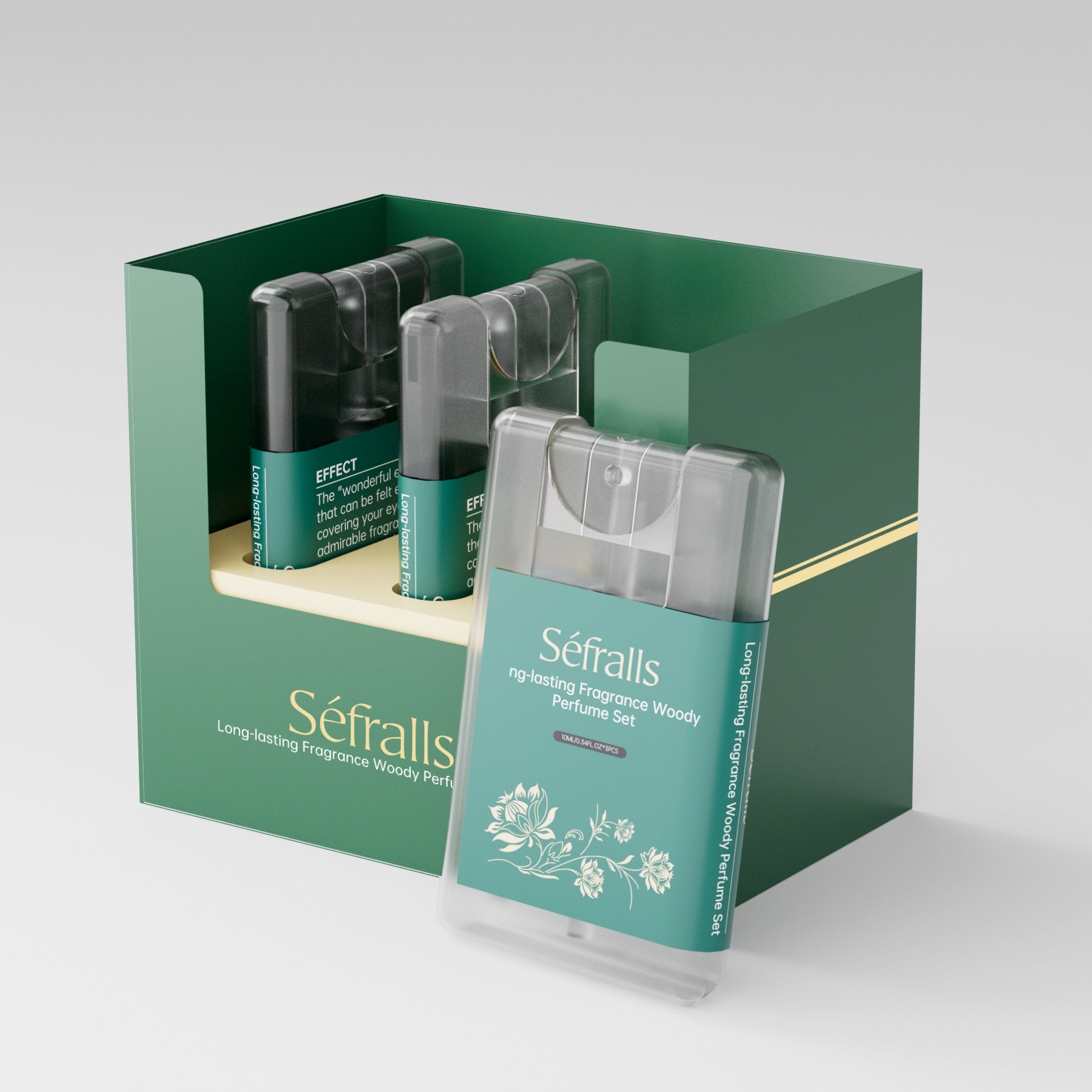 Sefralls Long-Lasting Woody Perfume Set Mini Travel Size with Woody Notes