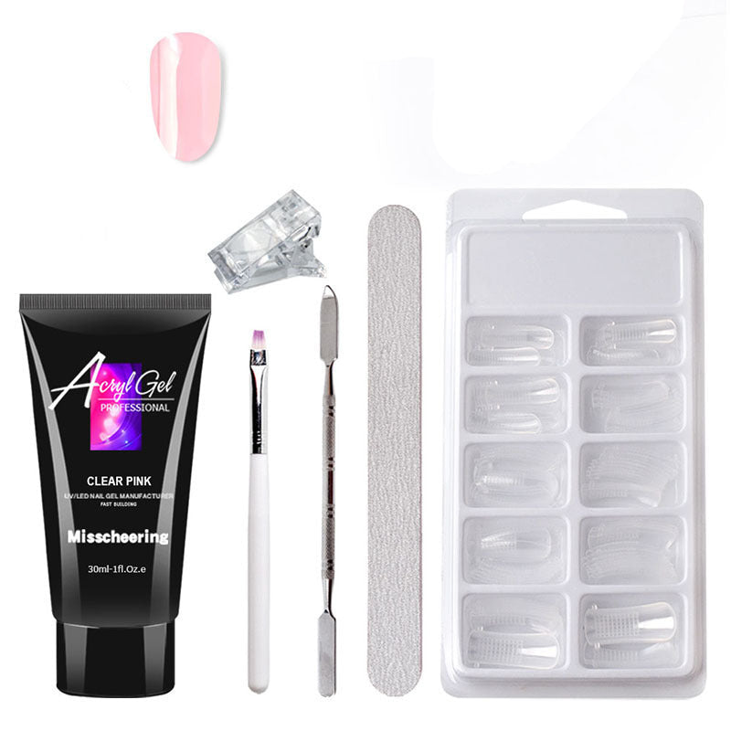 Quick and Painless Extension Gel Nail Art Set with Crystal Gel