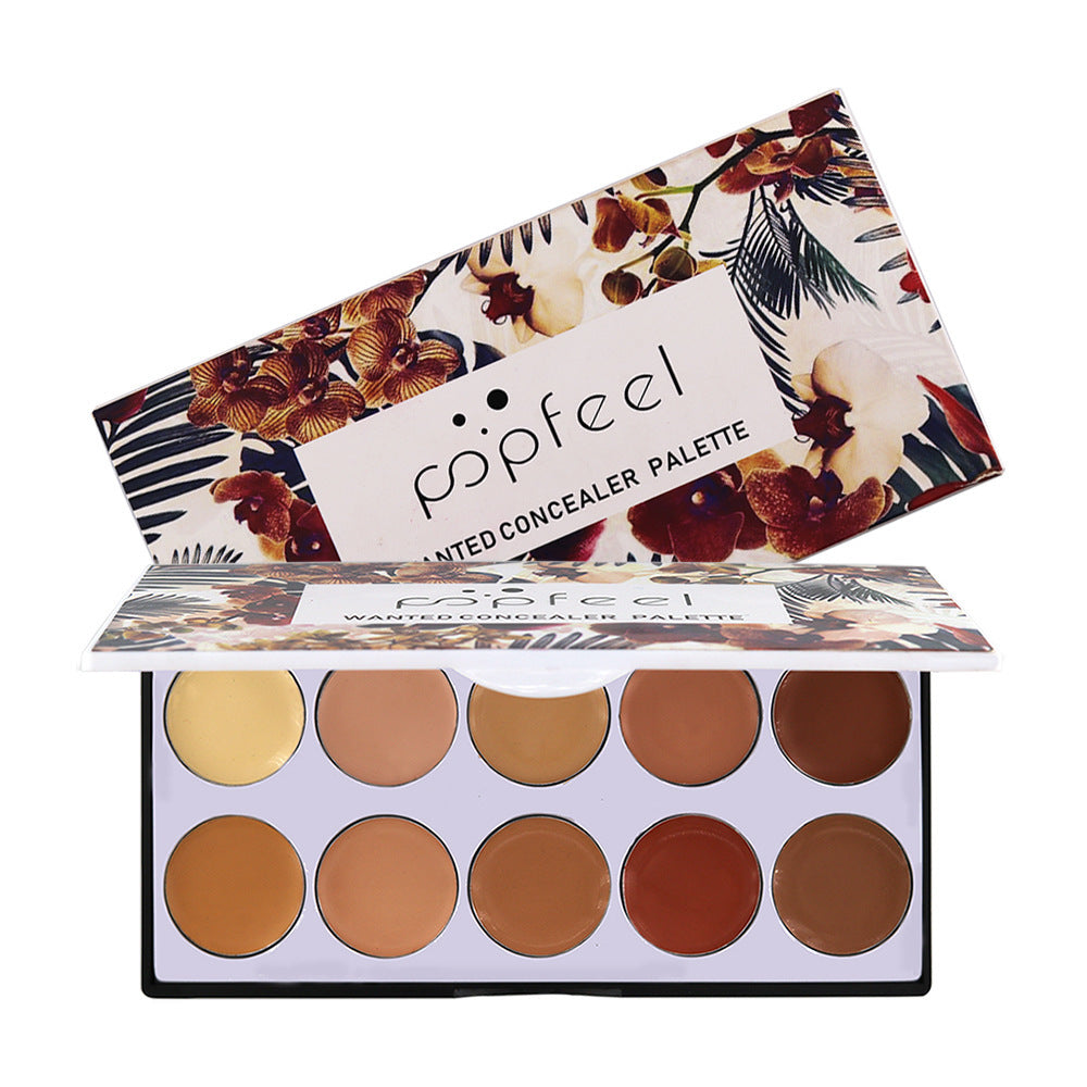 10-Color Professional Concealer Palette for Flawless Coverage