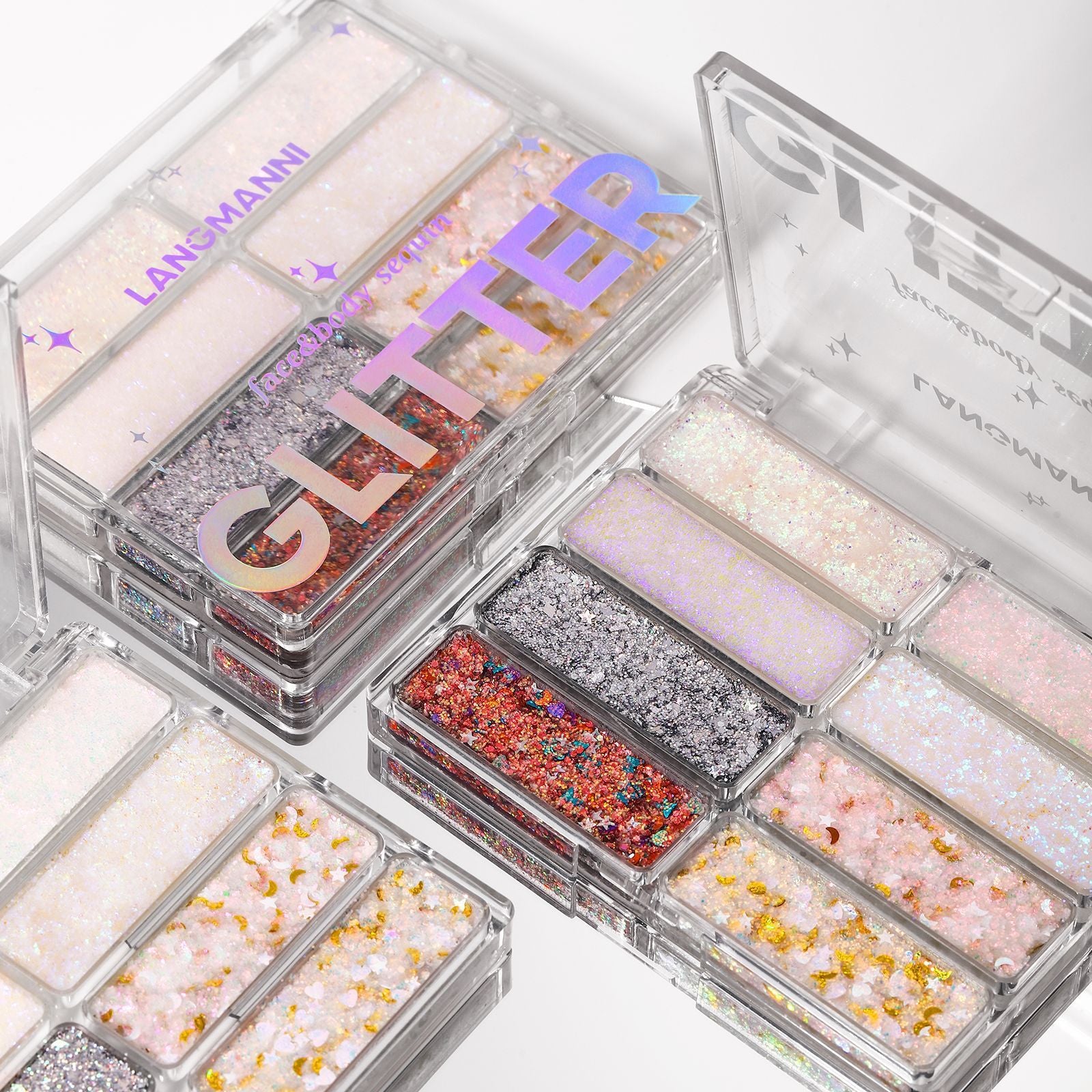 Large Capacity Body Sequins Makeup Palette for Stunning Looks