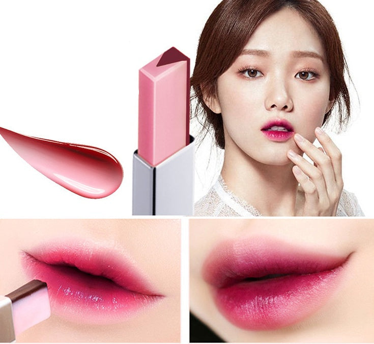 Dual-Color Gradient Lipstick for Ombre Effect