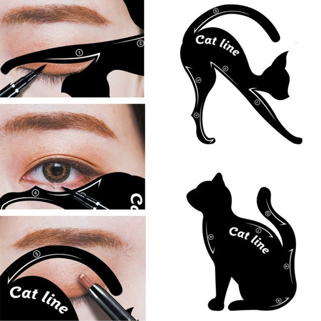 Cat Eye Card Tool for Perfect Eye Shadow and Eyeliner Application