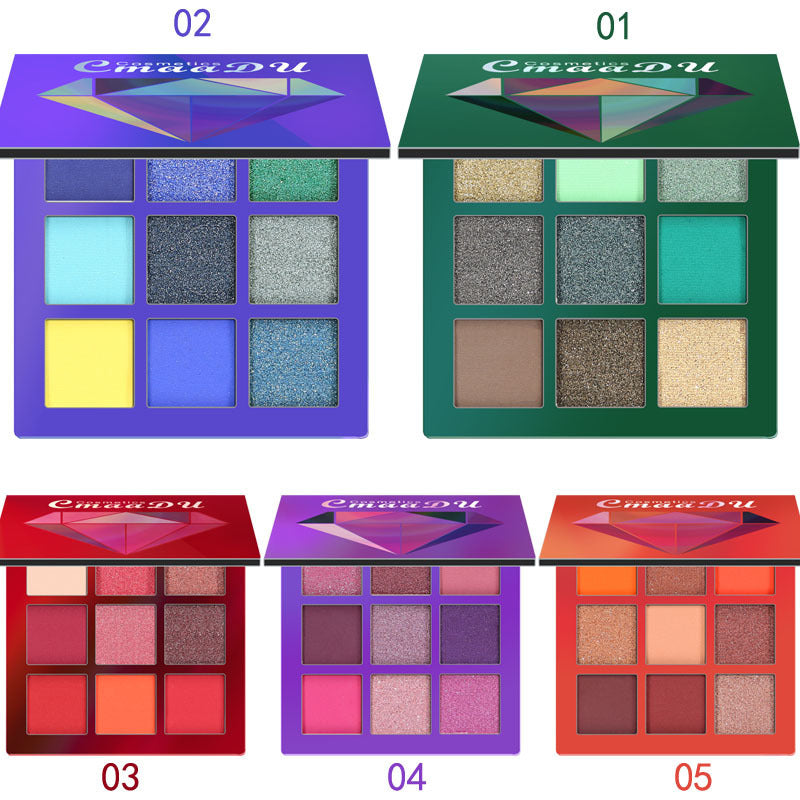 9-Color Diamond Bright Eyeshadow - Sparkling Eye Shadows for Stunning Looks