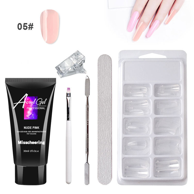 Quick and Painless Extension Gel Nail Art Set with Crystal Gel