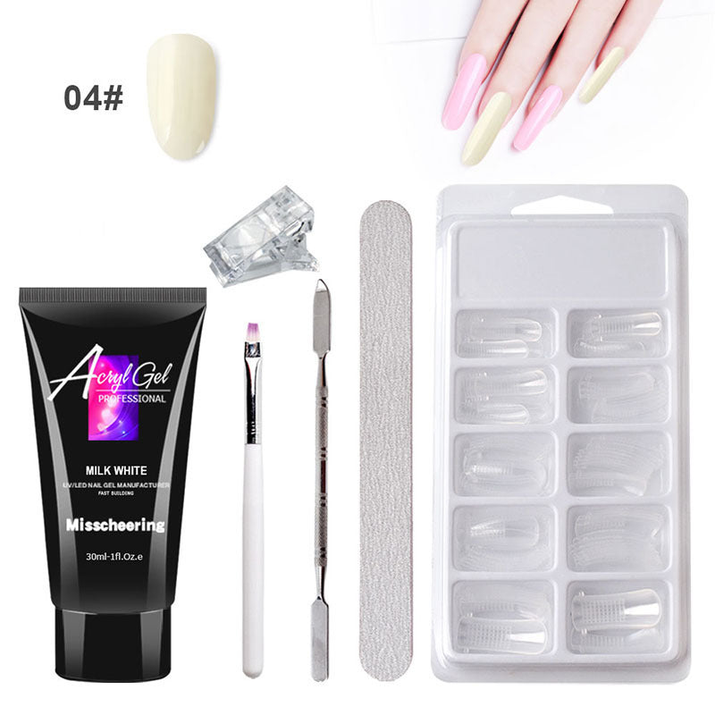 Quick and Painless Extension Gel Nail Art Set with Crystal Gel