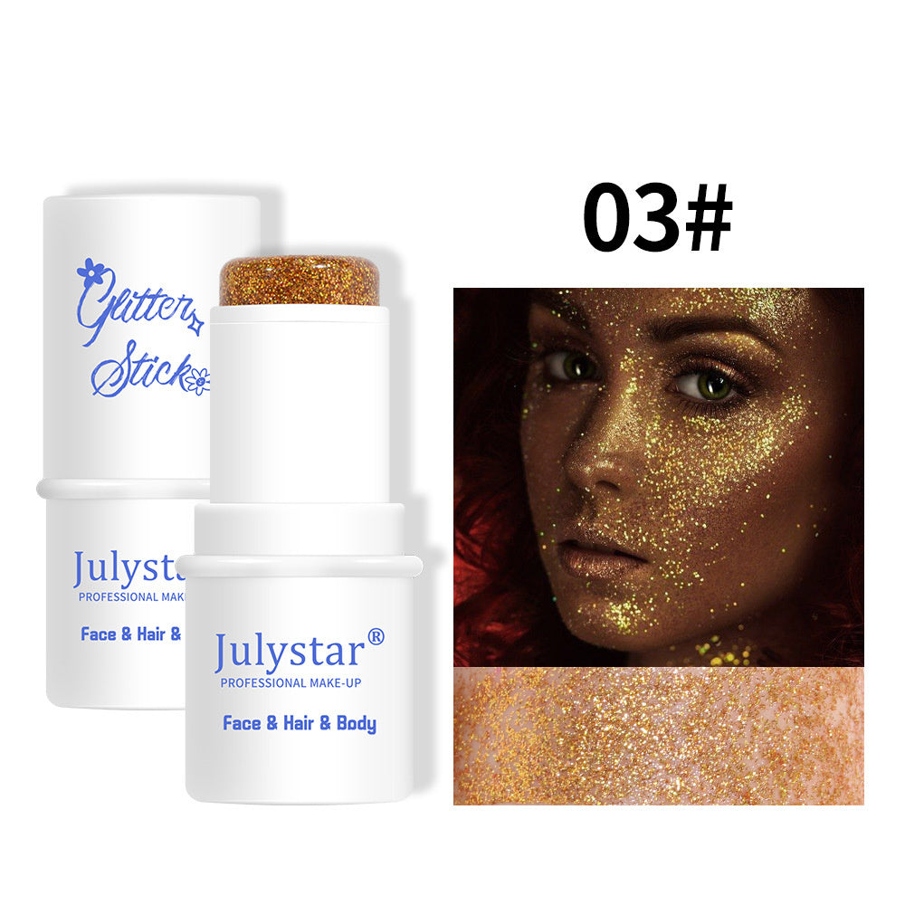 Hot Eye Shadow with Makeup Face Sequins for a Shimmering Look