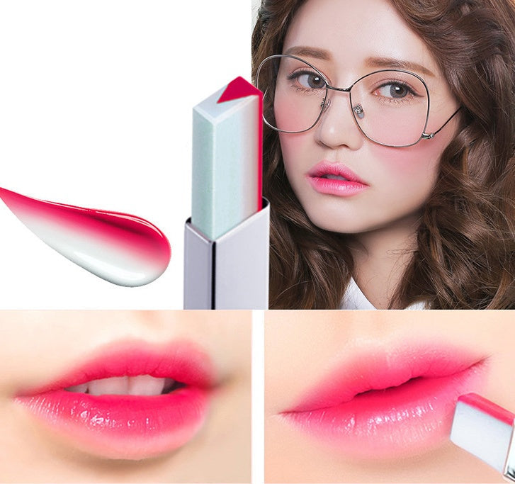 Dual-Color Gradient Lipstick for Ombre Effect