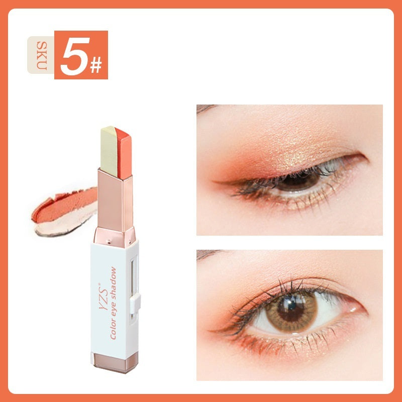 Dual-Color Eyeshadow Stick for Quick, Vibrant Eye Makeup