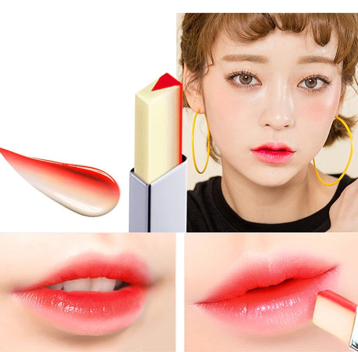 Dual-Color Gradient Lipstick for Ombre Effect