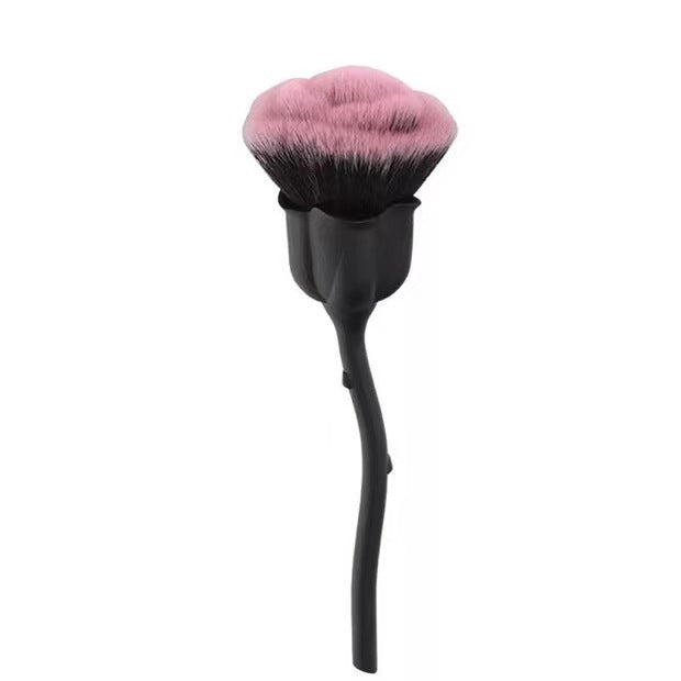 Soft Rose Face Powder Brush for a Smooth, Airbrushed Finish