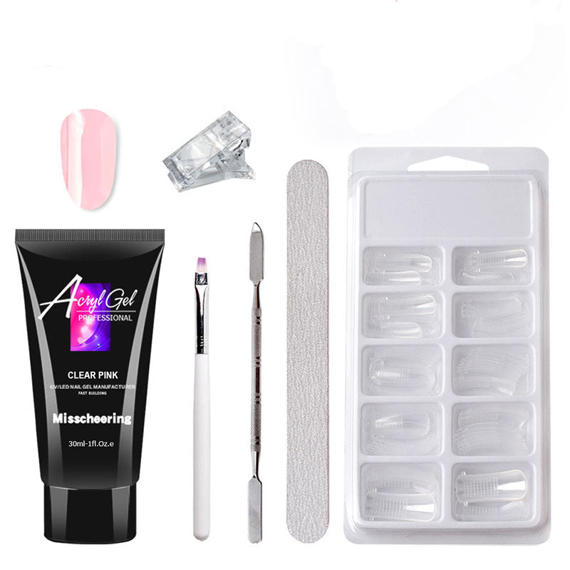 Quick and Painless Extension Gel Nail Art Set with Crystal Gel