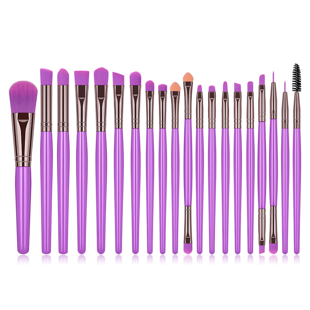 20pcs Fluorescent Color Makeup Brush Set