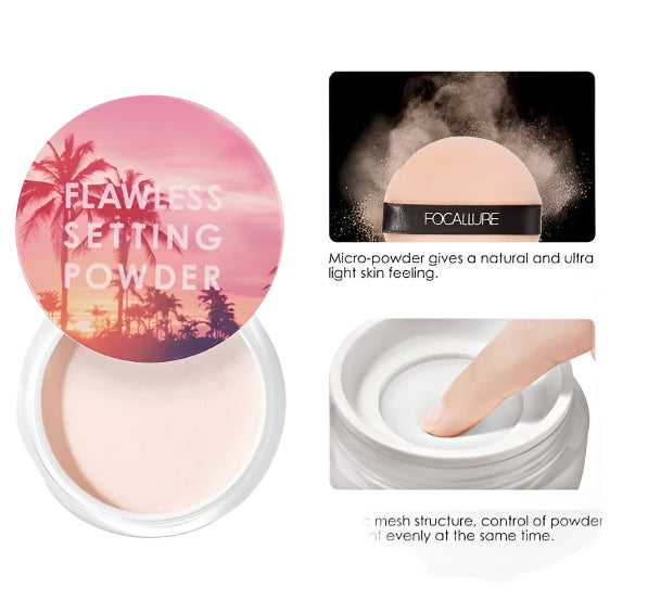 Flawless Loose Setting Powder – Controls Shine and Sets Makeup for All-Day Wear