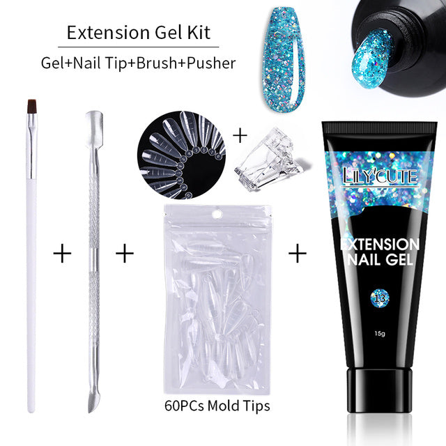 15ml Nail Extension Gel Kit – Soak Off UV Gel for Acrylic Nail Extensions