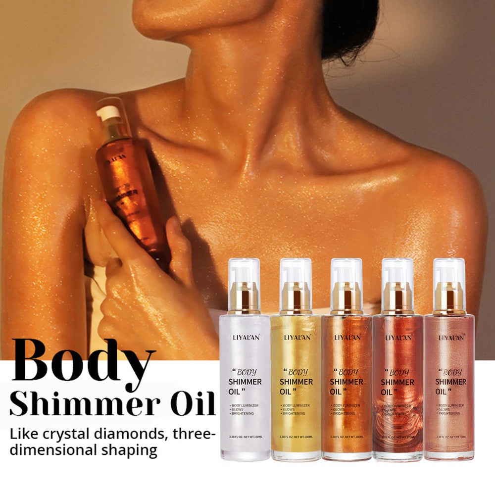 Shimmering Body Gloss Oil and Facial Repair Liquid