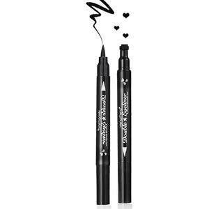 Black eyeliner pencil with a long-lasting color and a triangular piece to define the eye