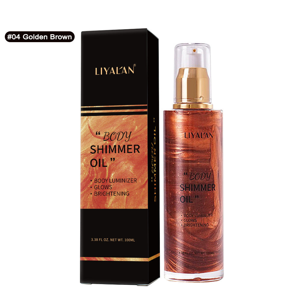 Shimmering Body Gloss Oil and Facial Repair Liquid