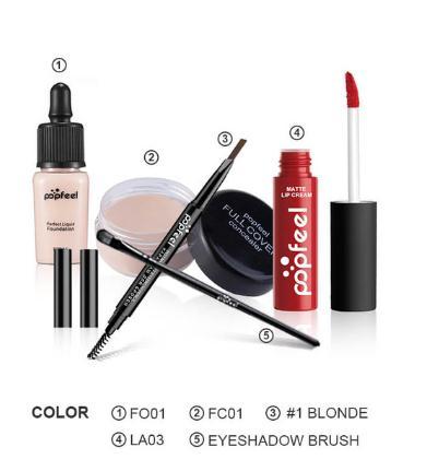 Complete 5-Piece Makeup Set for Flawless Looks