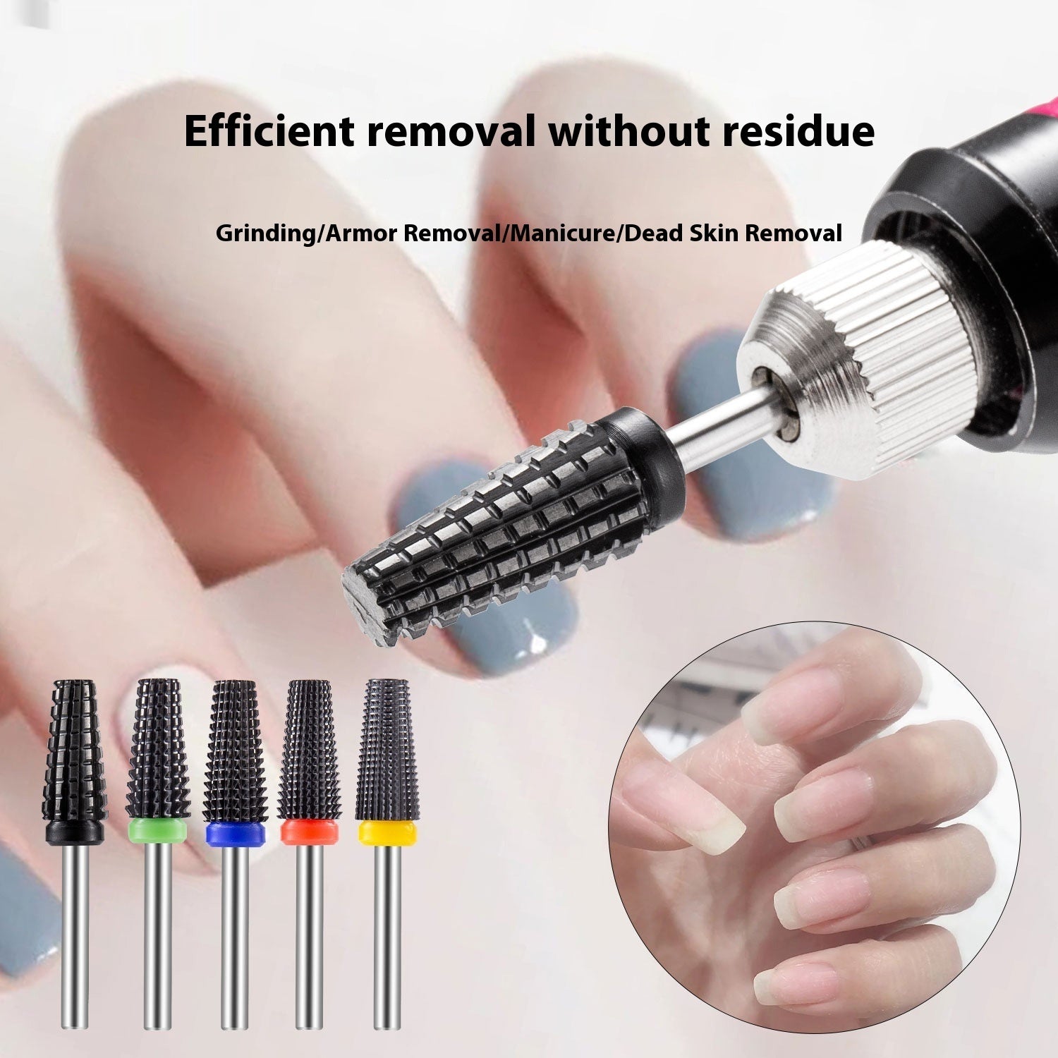 Ceramic Black Nail Polish Removal Head for Efficient Use