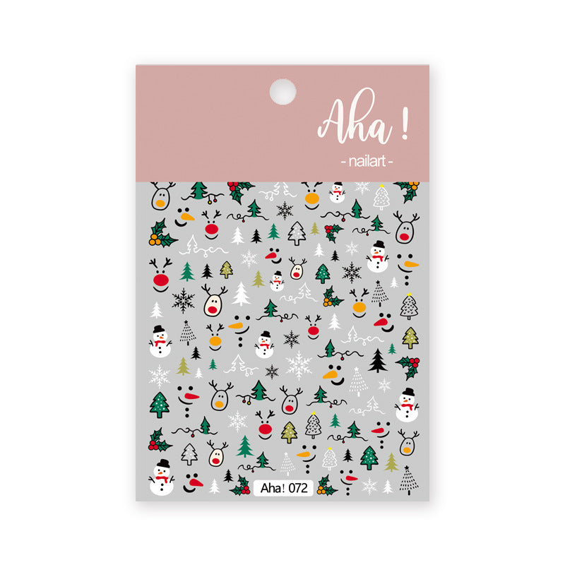 Santa Claus Cartoon Nail Art Stickers – Perfect for Adding Holiday Cheer to Your Nails