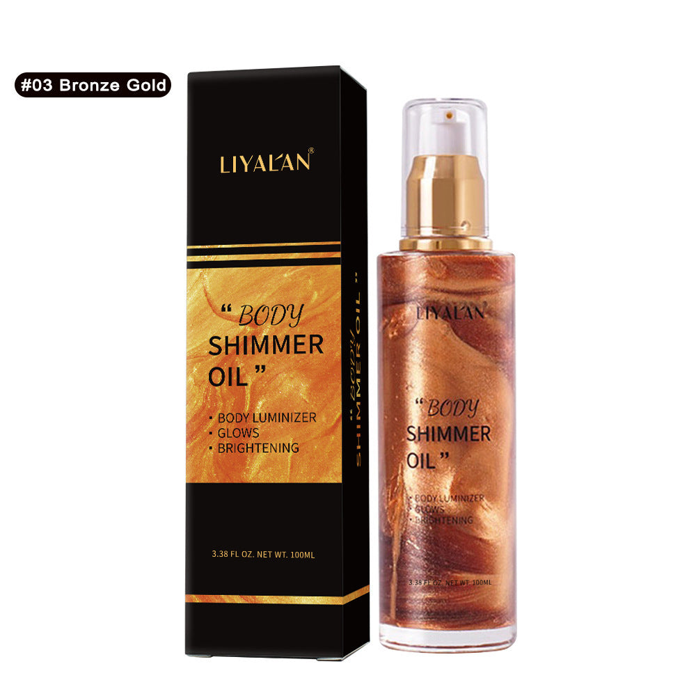 Shimmering Body Gloss Oil and Facial Repair Liquid