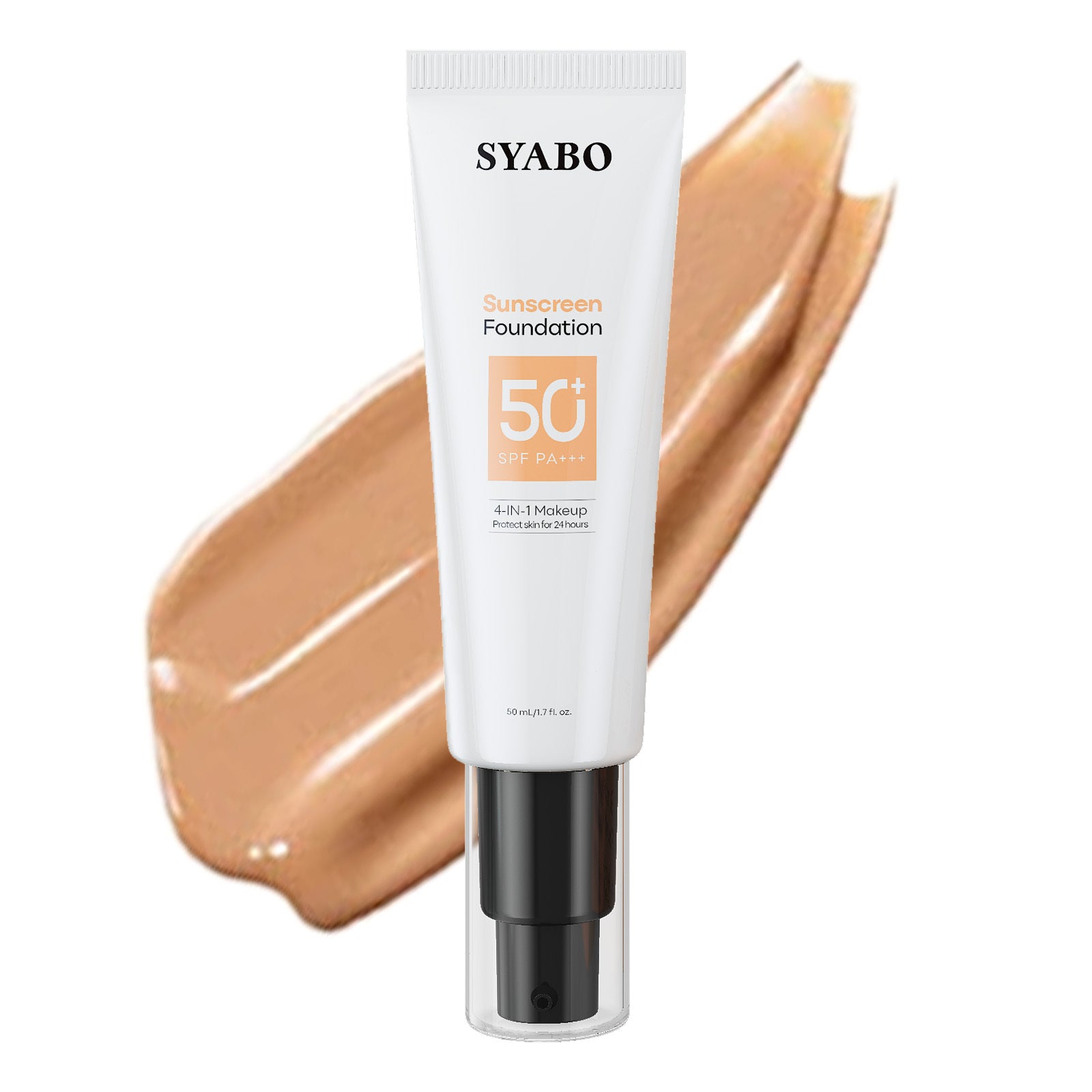 High SPF50 Liquid Foundation with Sun Protection and Smooth, Even Coverage