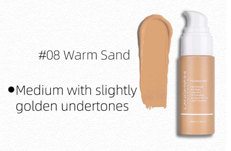 Matte Oil Control Liquid Foundation – Shine-Free, Full Coverage for Oily Skin with All-Day Wear