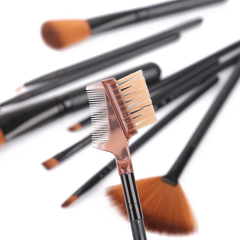 Complete 12pcs Makeup Brush Set – Blush, Eyeshadow, Eyelash, Highlighter & Face Brushes for Flawless Application