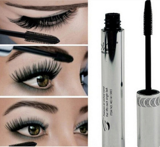 Long Curling Black Fiber Mascara for Lash Extension Effect