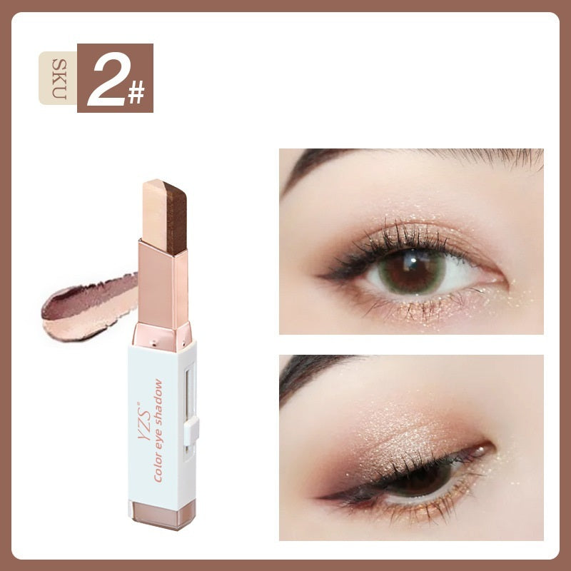 Dual-Color Eyeshadow Stick for Quick, Vibrant Eye Makeup