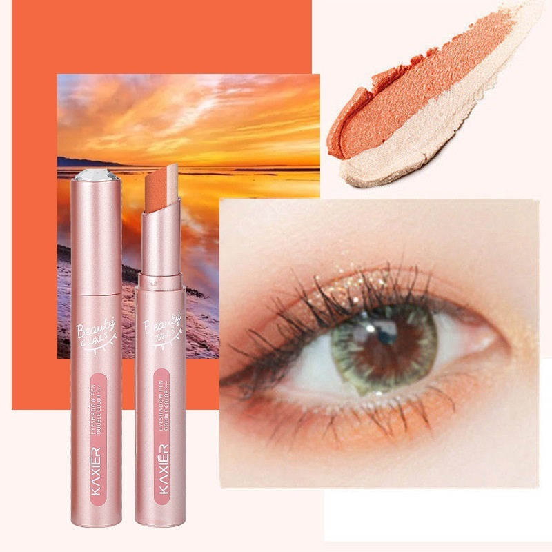 Dual-Tone Eyeshadow Stick for Easy, Bold Eye Color Application