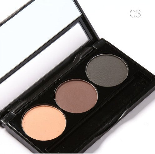 Long-Lasting Three-Color Eyebrow Powder for Waterproof, Smudge-Proof Brows