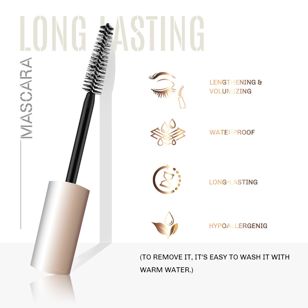 Black Waterproof Thick Non-Curling Mascara – Bold, Long-Lasting Volume