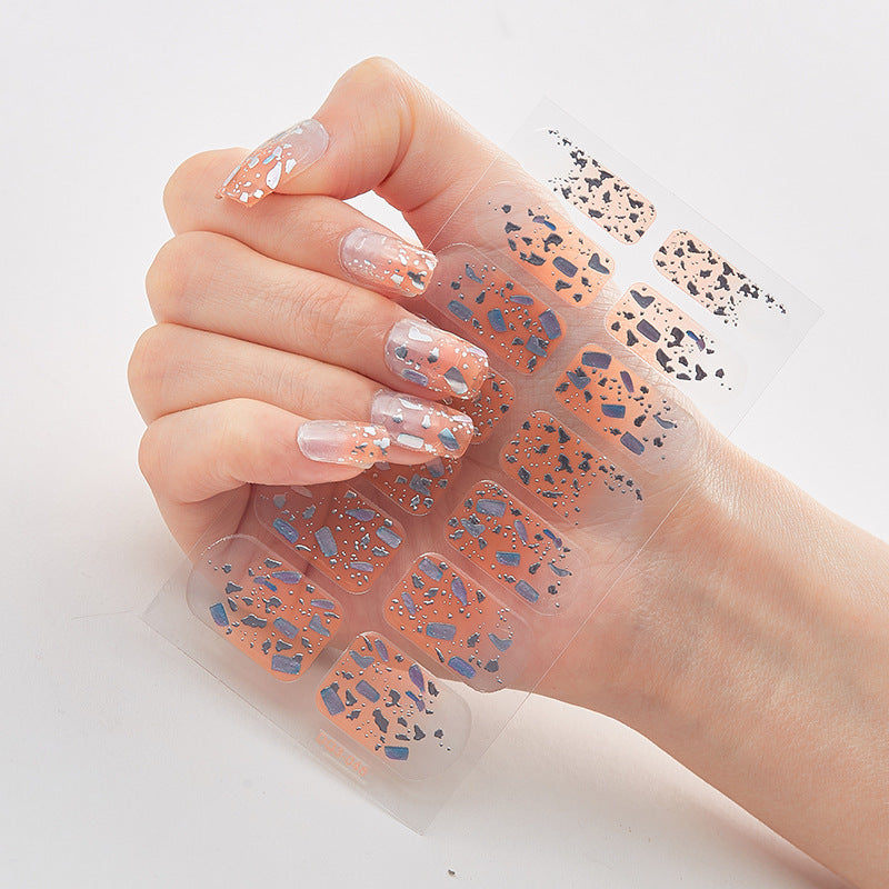 Bronzing Laser Nail Polish Film - Fashionable Nail Stickers for a Bold, Shiny Look