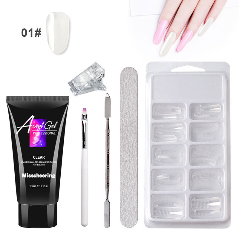 Quick and Painless Extension Gel Nail Art Set with Crystal Gel