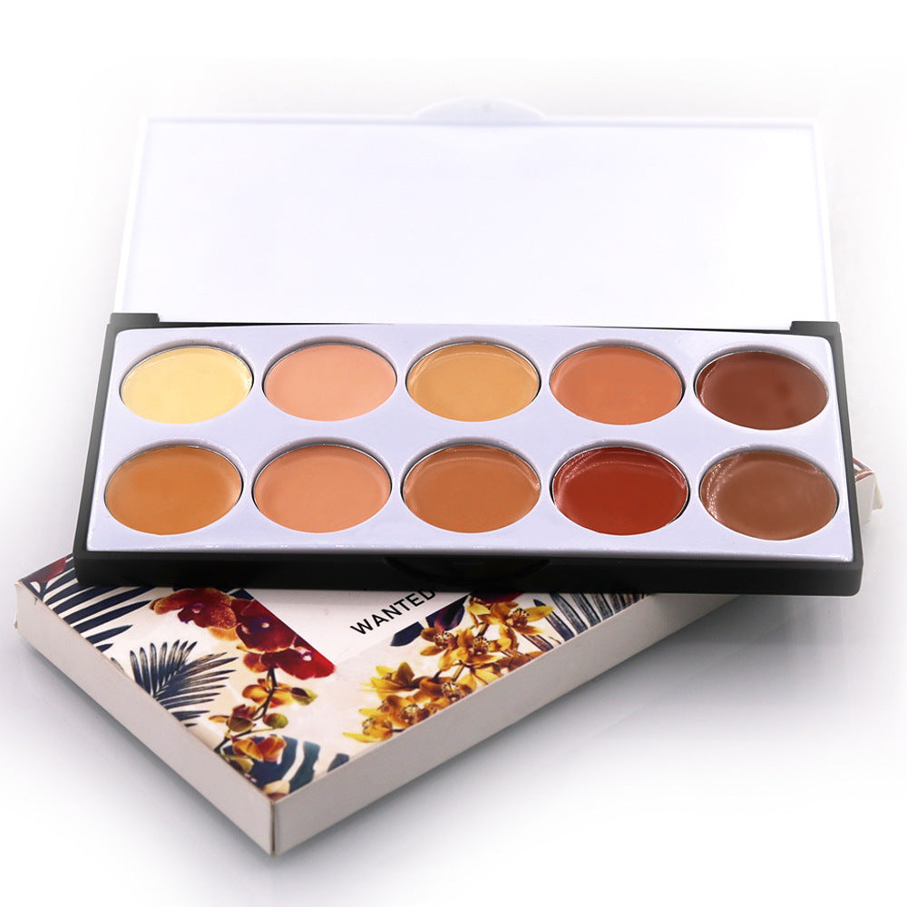 10-Color Professional Concealer Palette for Flawless Coverage