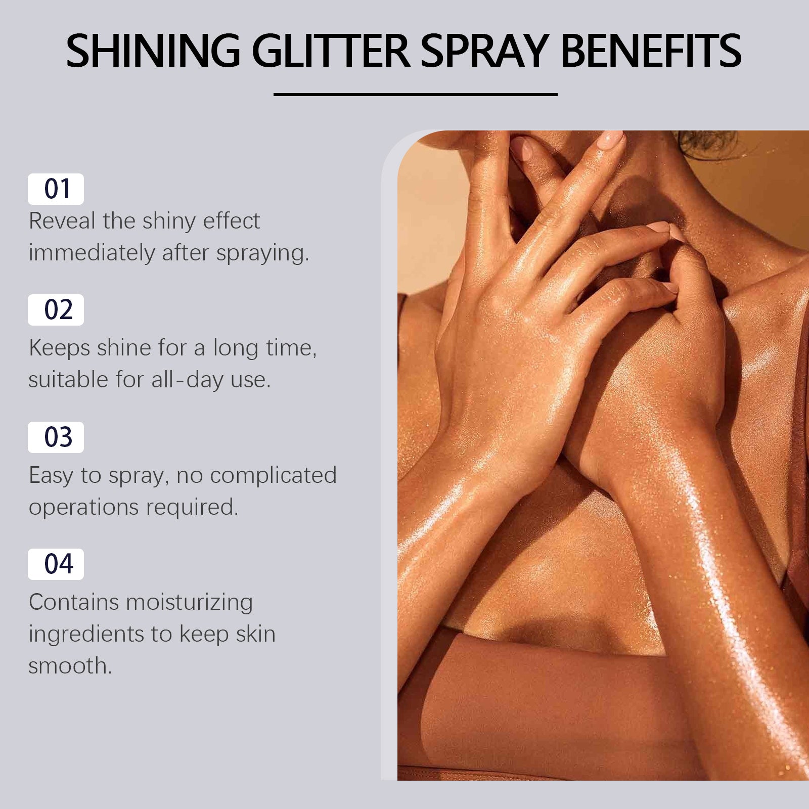 Highlighter Glitter Spray – Natural Stereoscopic Glow & Long-Lasting Sparkle