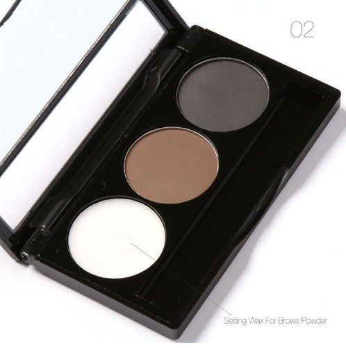 Long-Lasting Three-Color Eyebrow Powder for Waterproof, Smudge-Proof Brows